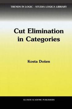 Paperback Cut Elimination in Categories Book