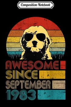 Composition Notebook: Retro Classic Vintage Dog September 1983 36th Birthday  Journal/Notebook Blank Lined Ruled 6x9 100 Pages