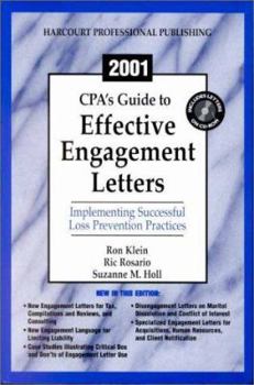 Paperback 2001 CPA's Guide to Effective Engagement Letters [With Word 6.0 or WordPerfect 6.0 for Windows] Book