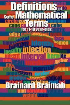 Hardcover Definitions of Some Mathematical Terms for 11-18 Year Olds Book