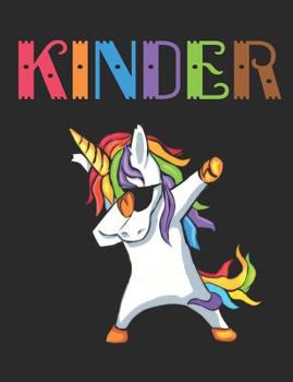 Paperback Kinder: Unicorn Face 7.44 X 9.69 100 Pages 50 Sheets Composition Notebook College Ruled Book