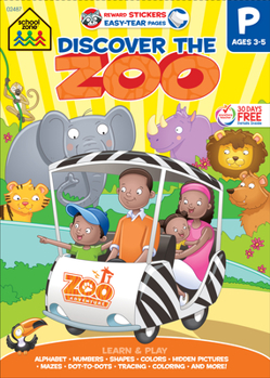 Paperback School Zone Discover the Zoo Preschool Tablet Workbook Book