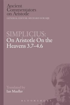 Hardcover Simplicius: On Aristotle on the Heavens 3.7-4.6 Book