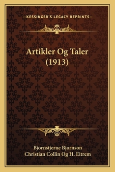 Paperback Artikler Og Taler (1913) Book