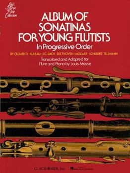 Paperback Album of Sonatinas for Young Flutists: In Progressive Order for Flute & Piano Book