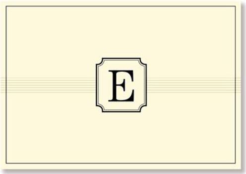 Misc. Note Card: E Monogram Book