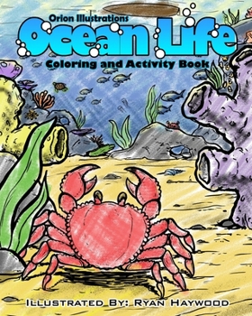 Paperback Ocean Life Coloring and Activity Book