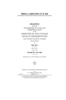 Paperback Removal Clarification Act of 2010 Book