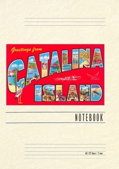Paperback Vintage Lined Notebook Greetings from Catalina Island Book