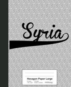 Paperback Hexagon Paper Large: SYRIA Notebook Book