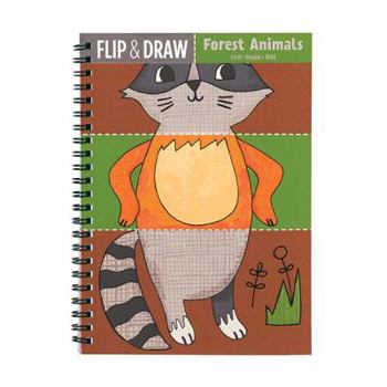 Spiral-bound Forest Animals Flip and Draw Book