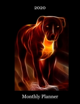 2020 Monthly Planner: Pit Bull Cover – Includes Major U.S. Holidays and Sporting Events