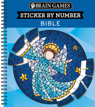Spiral-bound Brain Games - Sticker by Number: Bible (28 Images to Sticker) Book