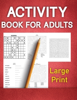 Paperback Activity Book For Adults Large Print: Word Search Activity Book For Adults and Seniors, Large Print Book