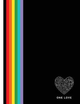 1 Wish: Notebook 8.5"x11" Rainbow Matte Cover with One Love