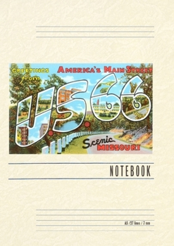 Paperback Vintage Lined Notebook Greetings from US 66 Book