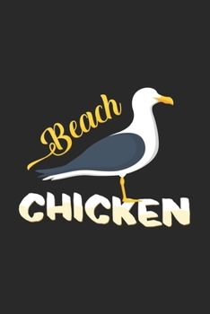 Beach chicken: 6x9 Seagull | dotgrid | dot grid paper | notebook | notes