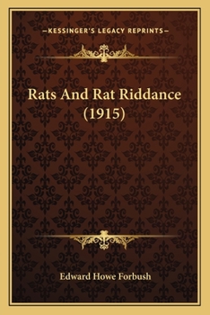 Paperback Rats And Rat Riddance (1915) Book