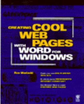 Paperback Creating Cool Web Pages with Word for Windows, with CD-ROM Book