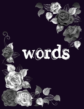 Paperback Words: Lined Journal to Write In for Women - Black Pages with Roses Book