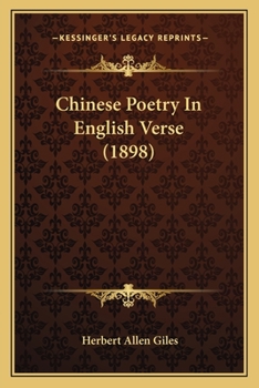 Paperback Chinese Poetry In English Verse (1898) Book