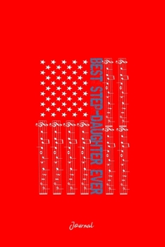 Paperback Journal: Dot Grid Journal - US Flag Music-Note Step Daughters Cool Christmas Gift - Red Dotted Diary, Planner, Gratitude, Writi Book