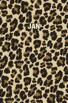 Paperback Jan: Personalized Notebook - Leopard Print (Animal Pattern). Blank College Ruled (Lined) Journal for Notes, Journaling, Dia Book