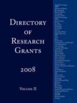 Paperback Directory of Research Grants 2008: Volume 2 Book
