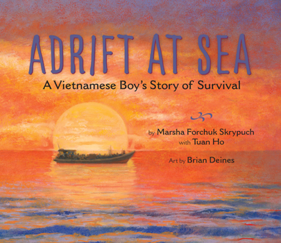 Hardcover Adrift at Sea: A Vietnamese Boy's Story of Survival Book