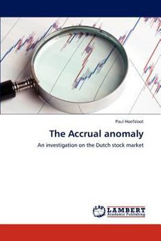 Paperback The Accrual anomaly Book