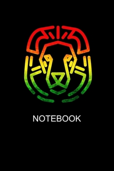Notebook: Rasta Lion Geometric Reggae Colors Jamaica Journal/Notebook Blank Lined Ruled 6x9 120 Pages