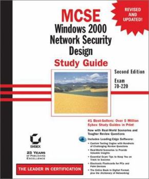 Hardcover MCSE: Windows 2000 Network Security Design [With CDROM] Book