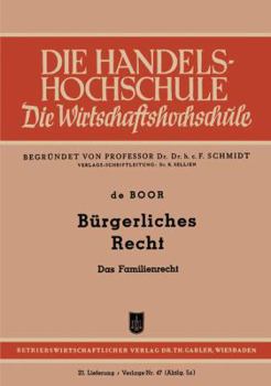 Paperback Bürgerliches Recht: Das Familienrecht [German] Book