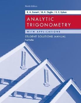 Paperback Analytic Trigonometry with Applications, Student Solutions Manual Book