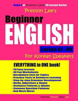 Paperback Preston Lee's Beginner English Lesson 61 - 80 For Korean Speakers Book