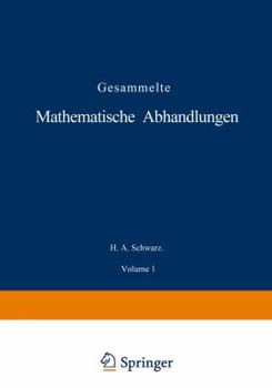 Gesammelte Mathematische Abhandlungen: Erster Band