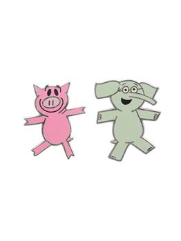 Misc. Elephant & Piggie Enamel Pin Set - Pin Set of 2 Book