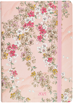 Hardcover 2021 Cherry Blossoms Weekly Planner Book
