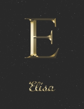 Paperback Elisa: 1 Year Daily Planner (12 Months) - Yellow Gold Effect Letter E Initial First Name - 2020 - 2021 - 365 Pages for Planni Book