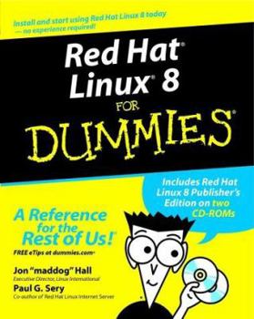 Paperback Red Hat Linux 8 for Dummies [With CDROM] Book