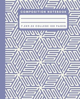 Composition Notebook: Purple Retro Geometric Composition Notebook College Ruled Paper Notebook Journal For Writing Blank Lined Workbook for Students For School Homework