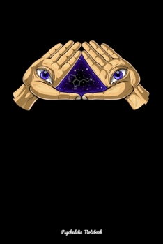 Psychedelic Notebook: DMT Molecule Psychedelic Trip Hamsa Hand Notebook