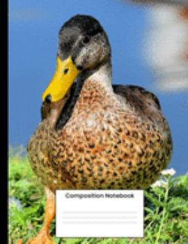 Paperback Composition Notebook: Cute Duck College Ruled Notebook Lined Journal Gift For Women Men Kids Book