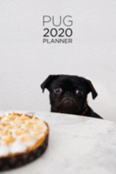 Pug Planner: 2020 diary: Increase productivity, improve time management, reach your goals: Pug wants pie: Modern artistic photography style cover design