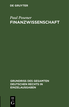 Hardcover Finanzwissenschaft [German] Book