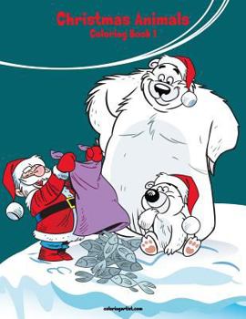 Paperback Christmas Animals Coloring Book 1 Book