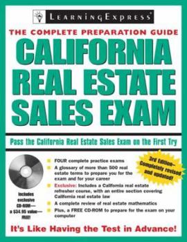 Paperback California Real Estate Sales Exam [With CDROM] Book