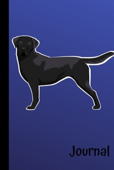 Paperback Journal: Black Labrador Retriever Dog Journal Lined Blank Paper Diary Book