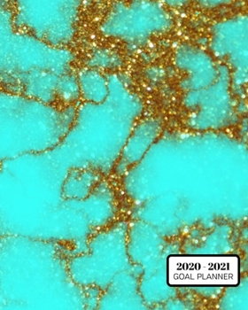 2020-2021 Goal Planner: Turquoise and Gold Organizer Notebook Planner | Yearly, Daily, Weekly, Monthly Agenda Planner | Productivity Planner | Goal Planning Journal for Men and Women | 8" x 10"