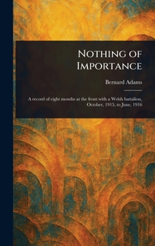 Hardcover Nothing of Importance Book